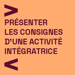 Consignes activité intégratrice